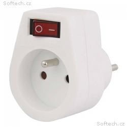 Konnoc DX-FZBK-01, 01A rozbočka 1x zásuvka s vypín
