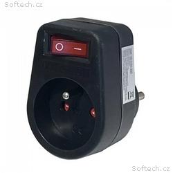 Konnoc DX-FZBK-01, 01A rozbočka 1x zásuvka s vypín
