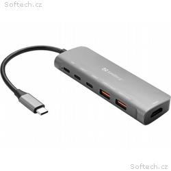 Sandberg USB-C Dock HDMI + 2xUSB-A + 2xUSB-C + PD1