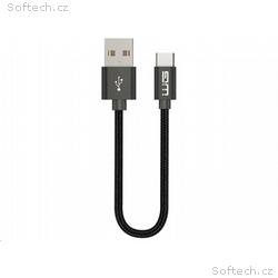 WG - Datový kabel Type-C na USB-A, 20 cm, černá