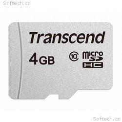TRANSCEND MicroSDHC karta 4GB 300S, Class 10, bez 