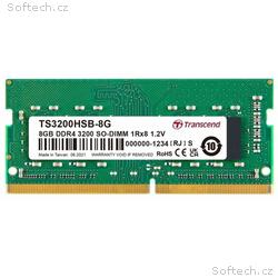 TRANSCEND SODIMM DDR4 8GB 3200MHz 1Rx8 1Gx8 CL22 1