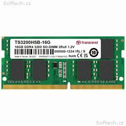 TRANSCEND SODIMM DDR4 16GB 3200MHz 2Rx8 1Gx8 CL22 