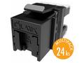 Solarix multipack (24ks) keystone c5e UTP RJ45 čer