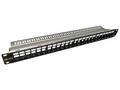 Solarix 19" Neosazený modulární patch panel 24 por