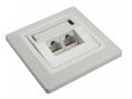 Solarix zásuvka CAT6 UTP 2 x RJ45 pod omítku bílá 