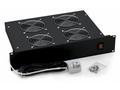 19" horiz.vent.j.4xVent.-220V, 92W termost.2U čern