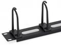 TRITON 19" vyvazovací panel průchozí 1U - 5x plast