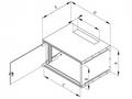 19"rozvaděč jednodíl.6U, 400mm FLAT-PACK plech.dv.