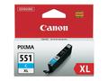 Canon inkoustová náplň CLI-551C, XL azurová
