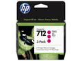 HP 712 Ink. náplň purpurová, trojbalení, 3ED78A