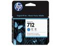 HP 712 Inkoustová náplň azurová, 3ED67A