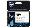 HP 712 Inkoustová náplň žlutá (29ml), 3ED69A