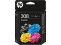 HP 308 2-Pack Tri-color, Black Original Ink Cartri