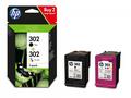 HP 302 combo černá + barevná ink. náplň X4D37AE