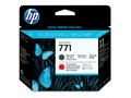 HP 771 - Matná čerň, chromová červená - tisková hl