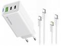 COLORWAY 2x USB-C, 1x USB-A, síťová nabíječka, GaN