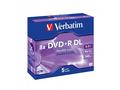 VERBATIM DVD+R(5-pack)DoubleLayer, Jewel, 8x, 8,5G