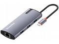 COLORWAY 6v1 USB hub, 1x USB-C, 1x RJ45, 4x USB-A