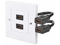 NEDIS nástěnný Box HDMI, 2x HDMI zásuvka, 4K@60Hz,