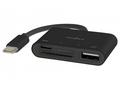 Nedis CCGB64780BK01 - USB hub| 1x USB-C™ | 1x USB 
