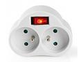 NEDIS síťový rozbočovač, 2x zásuvka typu E (s kolí