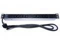 PREMIUMCORD Panel napájecí do 19" racku 1U, 10xIEC