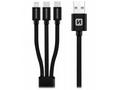 SWISSTEN DATOVÝ KABEL TEXTILE 3in1 1,2 M ČERNÝ (Li