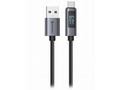 Swissten LCD kabel USB-A, USB-C 1,5m