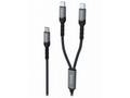 Swissten nabíjecí kabel 2v1 100w USB-C, 2x USB-C 1