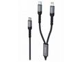 Swissten nabíjecí kabel 2v1 USB-C, USB-C + lightni