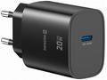 Swissten Síťový Adaptér Edge GaN 1x USB-C PD 20W Č