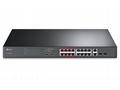 TP-LINK switch 16-Port 10, 100Mbps PoE+ RJ45 Ports