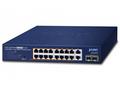 PLANET PoE switch 18x1Gb + 2xSFP 1Gb, 16x PoE 802.