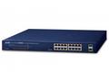 Planet GSW-1820HP PoE switch, 16x1Gb + 2x SFP 1Gb,