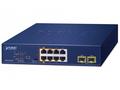 Planet PoE switch 8x1Gb + 2xSFP 1Gb, PoE 180W, 2x 