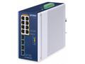 Planet IGS-1000-8UP4X průmyslový L2 switch, 8x1Gb,