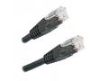 XtendLan patch kabel Cat6, UTP - 0,25m, černý (pro