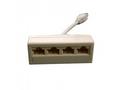 DATACOM Rozčtverka UTP CAT3 4xRJ45 (8p2c-1M, 4F)