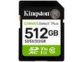 Kingston paměťová karta 512GB Canvas Select Plus G