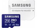 SAMSUNG PRO Plus MicroSDXC 256GB + SD Adaptér, CL1