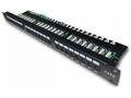 DATACOM Patch panel 19" UTP 24 port CAT6 LSA 1U BK