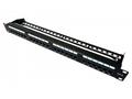 DATACOM Patch panel 19" UTP 24 port CAT6 DUAL 1U B