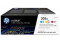 HP 305A CMY 3-pack LJ Toner Cart, 3 x 2600 str, CF