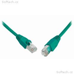 Solarix Patch kabel CAT5E SFTP PVC 5m zelený snag-