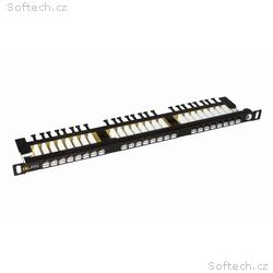 Solarix 19" Patch panel 24xRJ45 CAT6 UTP s vyvaz.l