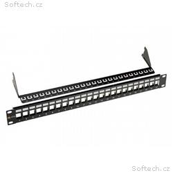 Solarix 19" Neosazený univerzální panel 24 portů 1