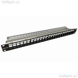 Solarix 19" Neosazený modulární patch panel 24 por