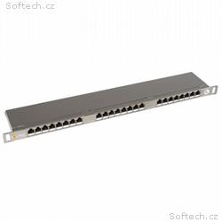 Solarix Patch panel 24xRJ45 CAT5E STP s vyvazovací