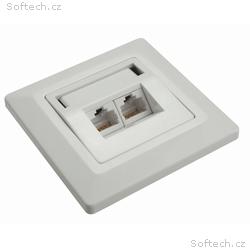 Solarix SX9-2-6-STP-WH Ethernetová Zásuvka pod omí